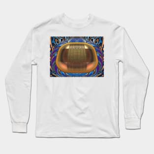 Diffraction Patterns on a Brass Tray Long Sleeve T-Shirt